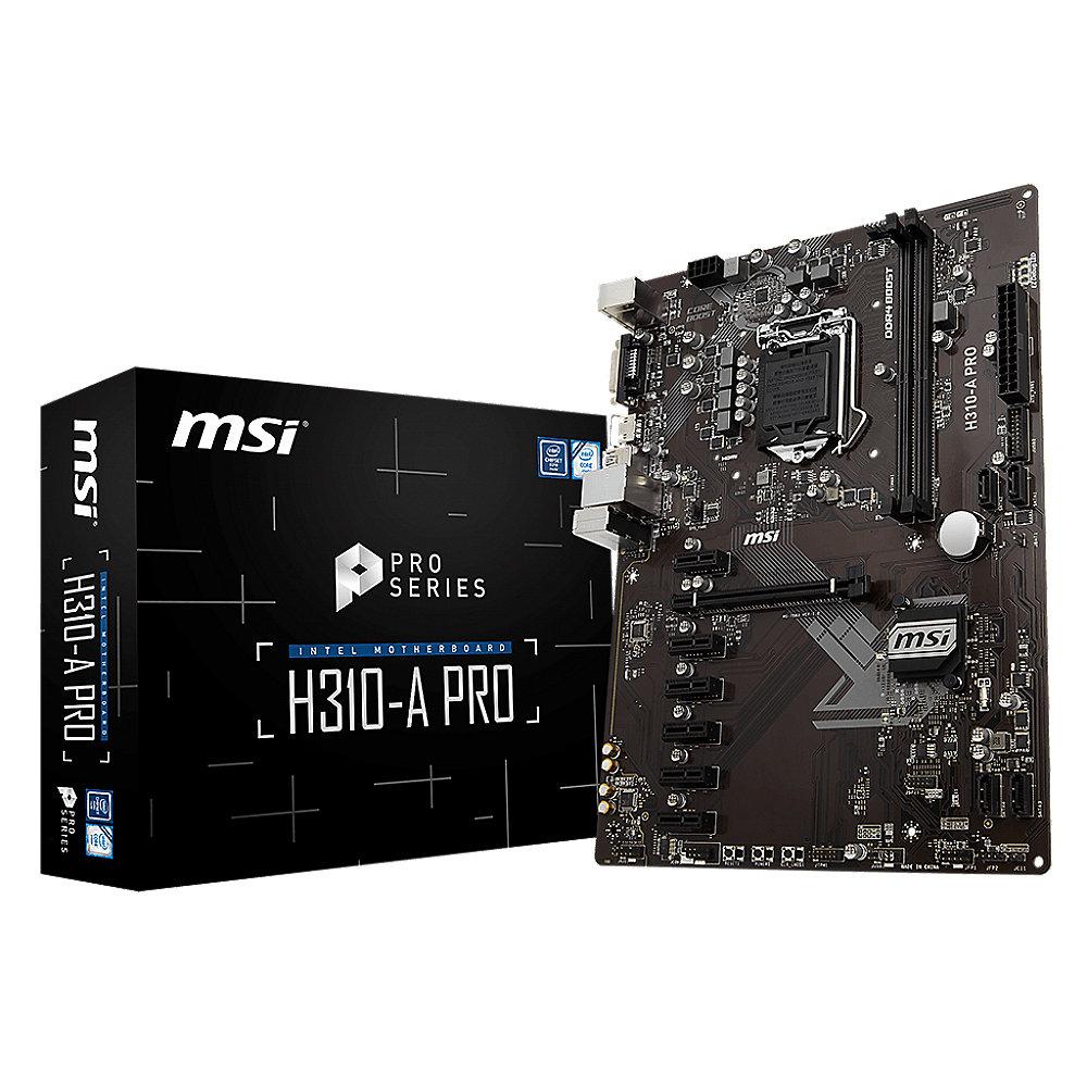 MSI H310-A Pro ATX Mainboard Sockel 1151v2 (Coffee Lake), BTC