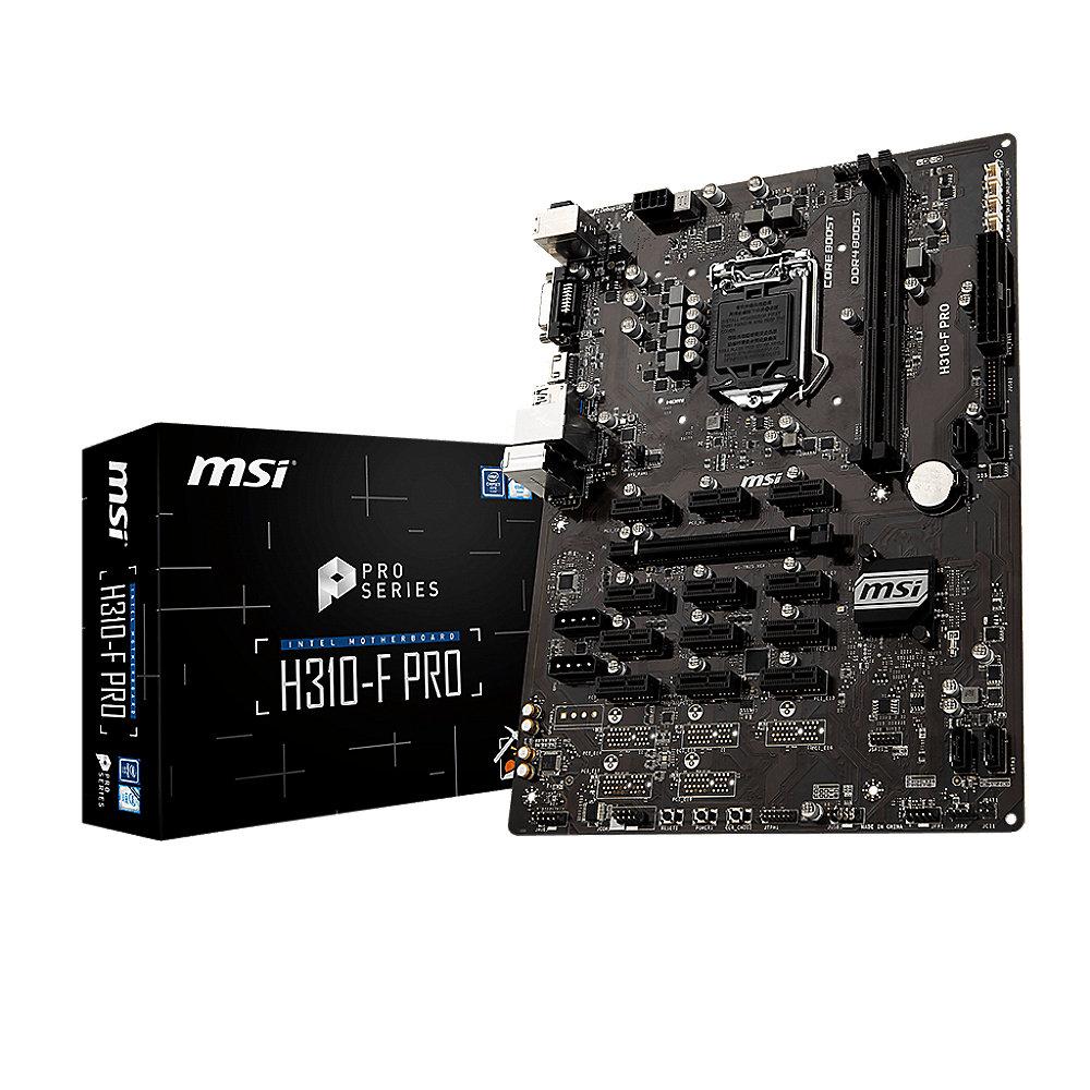 MSI H310-F Pro ATX Mainboard Sockel 1151v2 (Coffee Lake), BTC