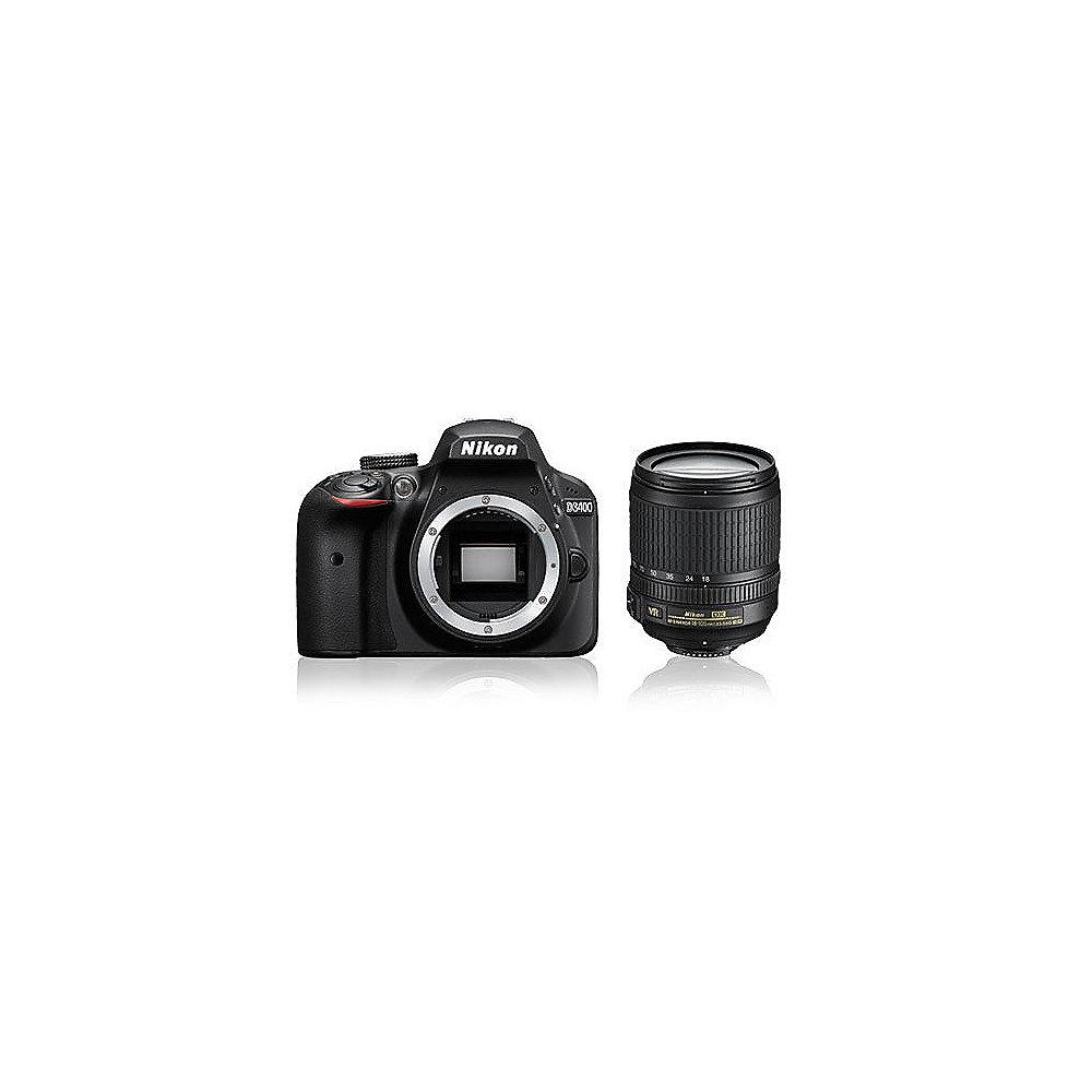 Nikon D3400 Kit AF-S DX 18-105mm ED VR Spiegelreflexkamera schwarz