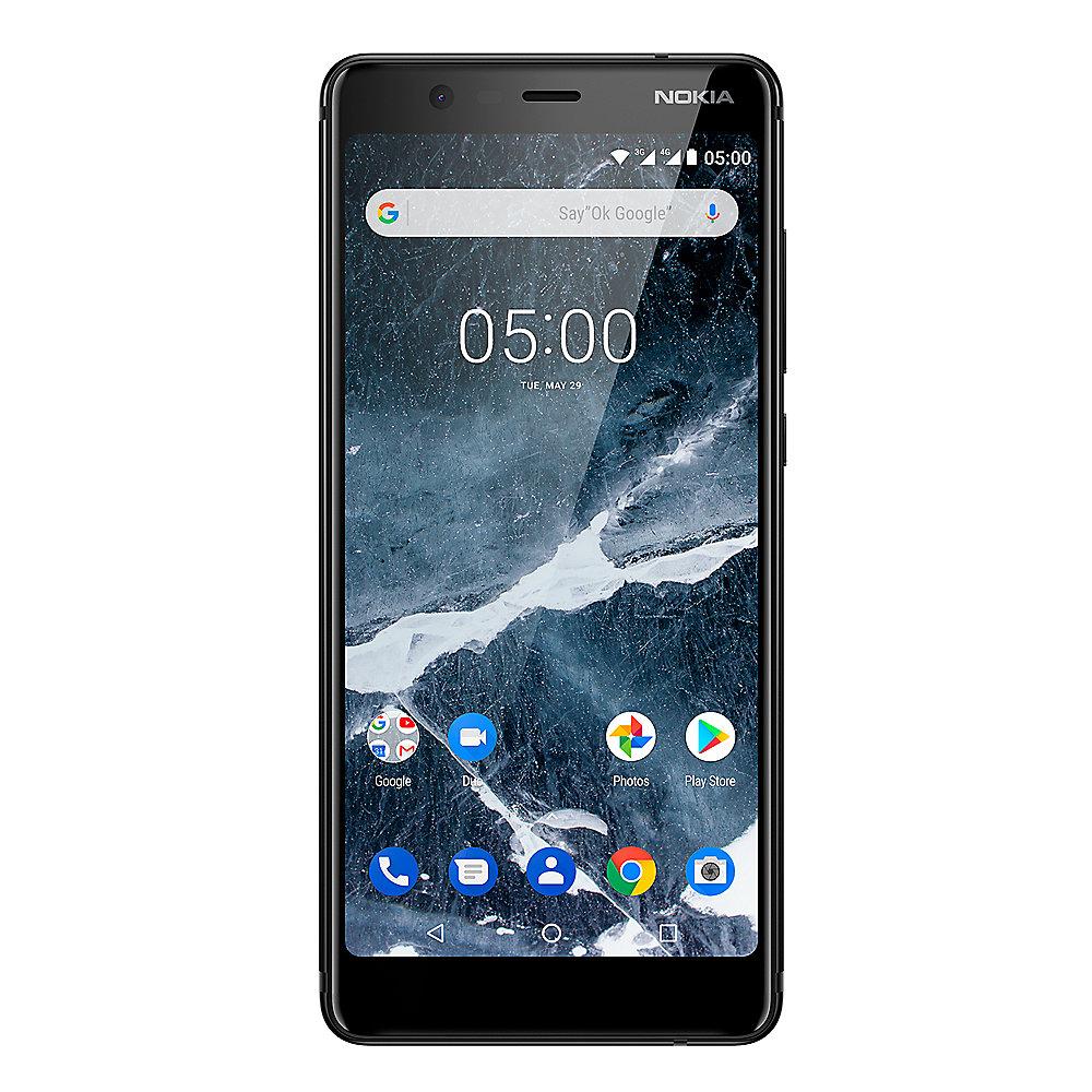 Nokia 5.1 (2018) 16GB Dual-SIM schwarz mit Android One, Nokia, 5.1, 2018, 16GB, Dual-SIM, schwarz, Android, One
