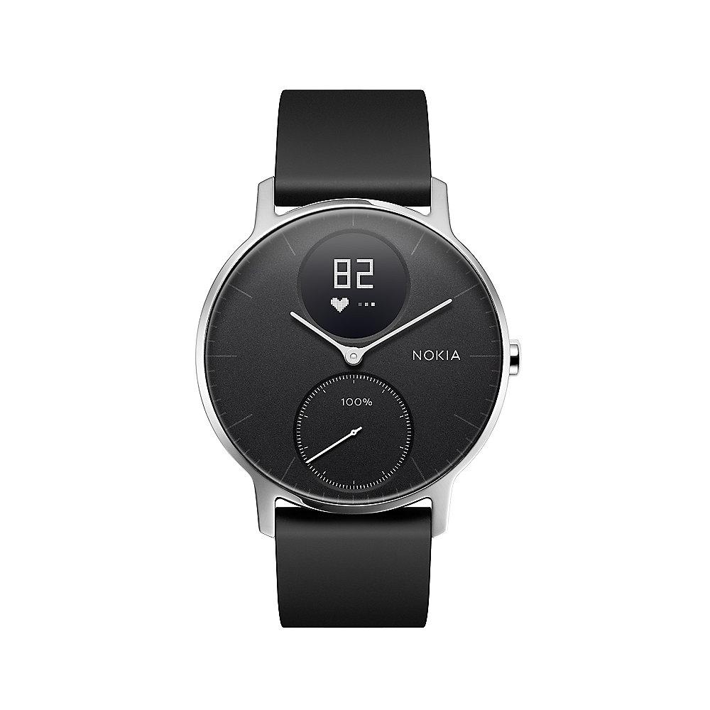 Nokia Steel HR Fitnessuhr mit Herzfrequenz- & Aktivitätsmessung 36mm schwarz