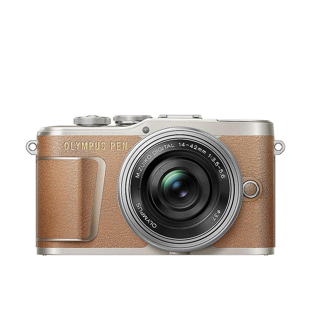 Olympus PEN E-PL9 Kit 14-42mm EZ Pancake Systemkamera braun, Olympus, PEN, E-PL9, Kit, 14-42mm, EZ, Pancake, Systemkamera, braun