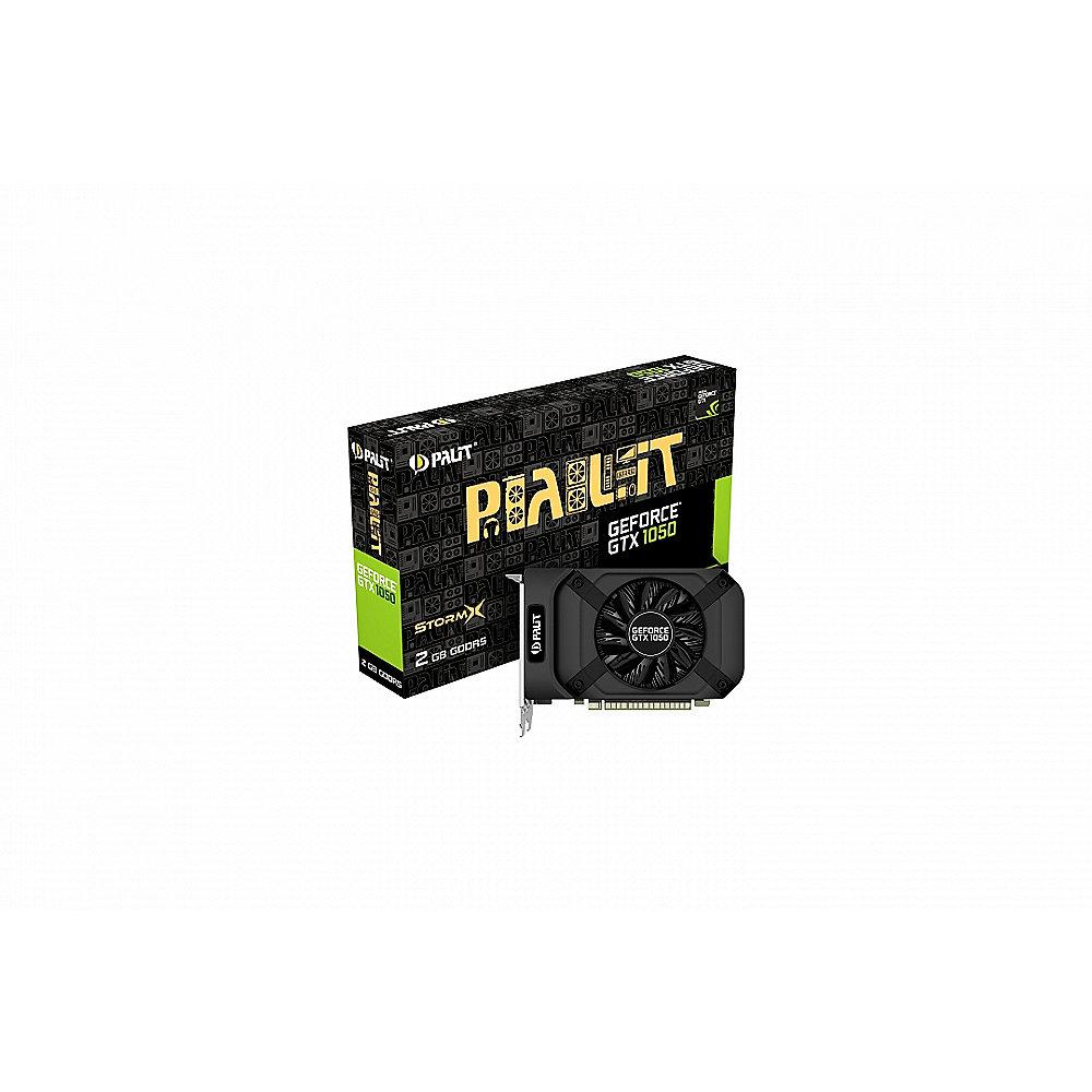 Palit GeForce GTX 1050 StormX 2GB GDDR5 Grafikkarte DVI/HDMI/DP