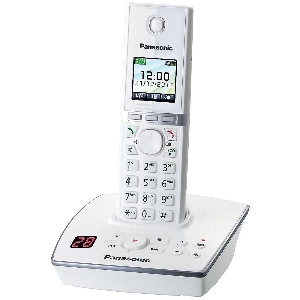 Panasonic KX-TG8061GW schnurloses Festnetztelefon, inkl. Anrufbeantworter, weiß