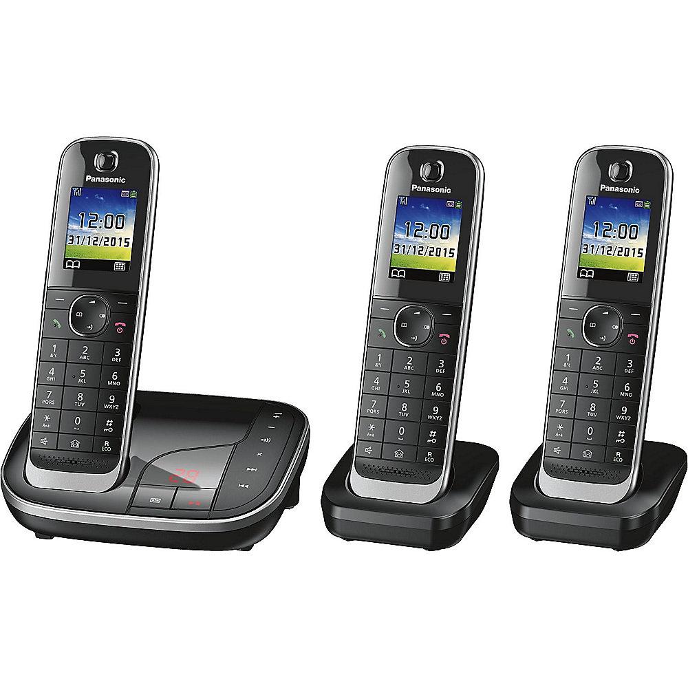 Panasonic KX-TGJ323GB schnurloses Festnetztelefon(analog)mit AB   2 Mobilteile