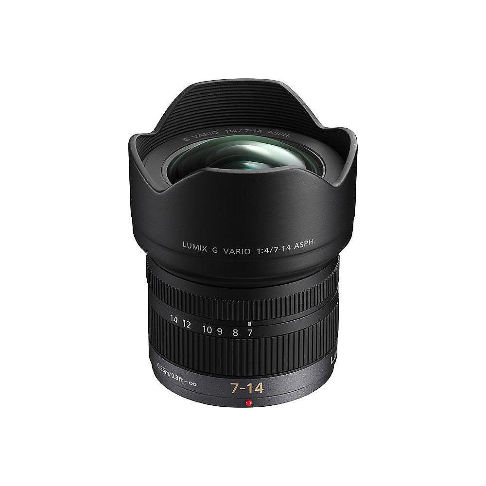 Panasonic Lumix G Vario 7-14mm f/4.0 Weitwinkel Zoom Objektiv (H-F007014E)