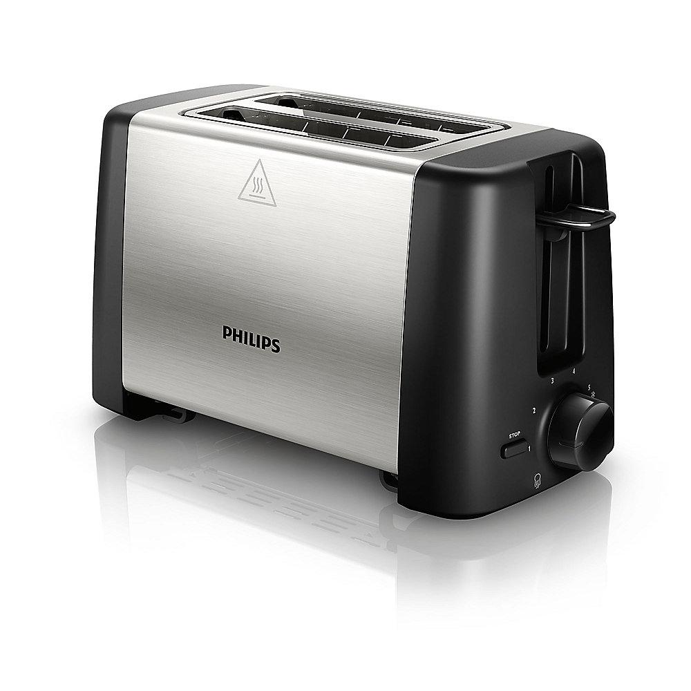 Philips Daily Collection HD4825/90 Toaster Schwarz Edelstahl