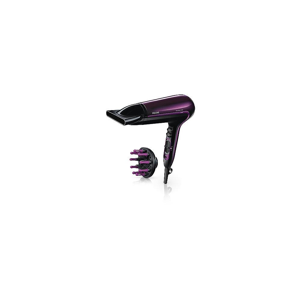 Philips HP8233/00 ThermoProtect Ionic Haartrockner, 2200 W, schwarz-violett