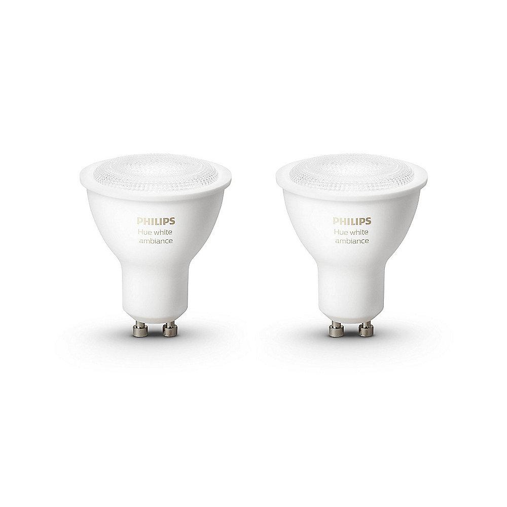 Philips Hue White Ambiance LED Zusatzlampen-Set - 2 x 5,5 W GU10 dimmbar