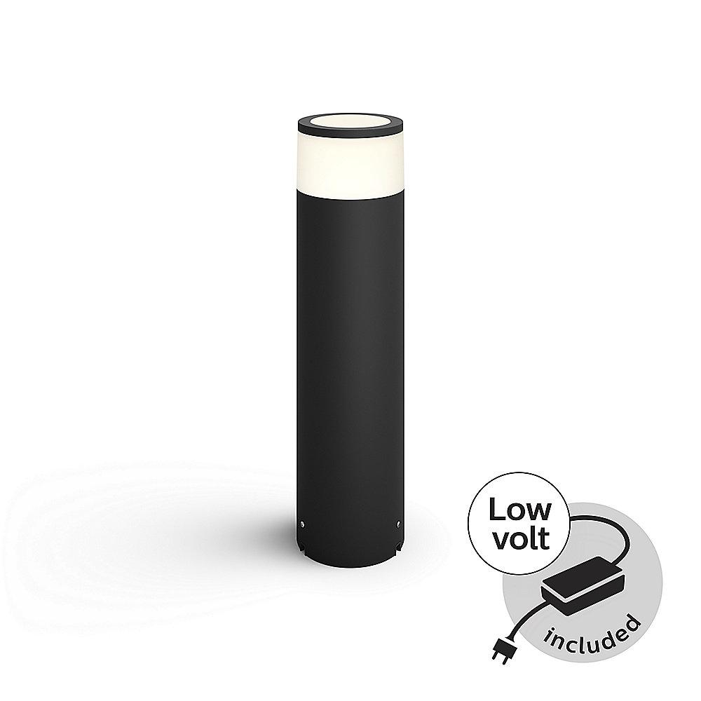 Philips Hue White & Color Amb. Calla Sockelleuchte, Schwarz, inkl. Netzteil