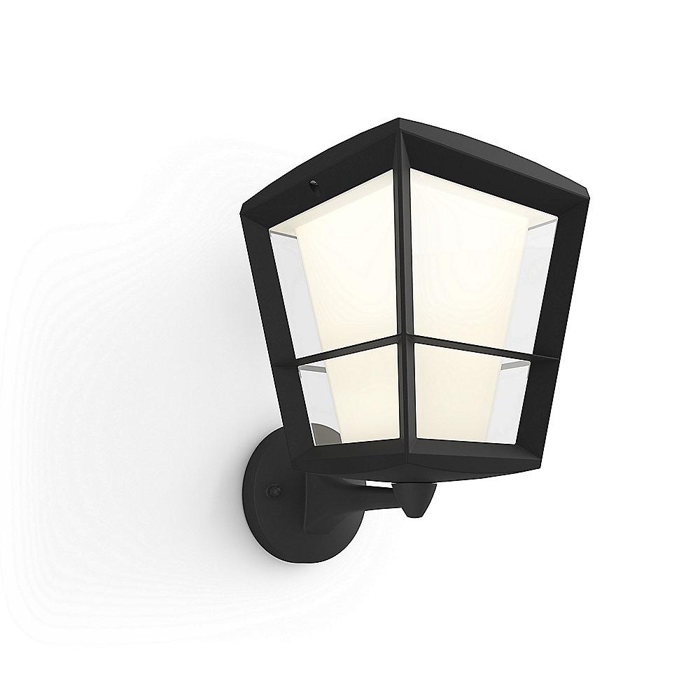 Philips Hue White & Color Amb. Econic Wandleuchte stehend, Schwarz, 1150lm