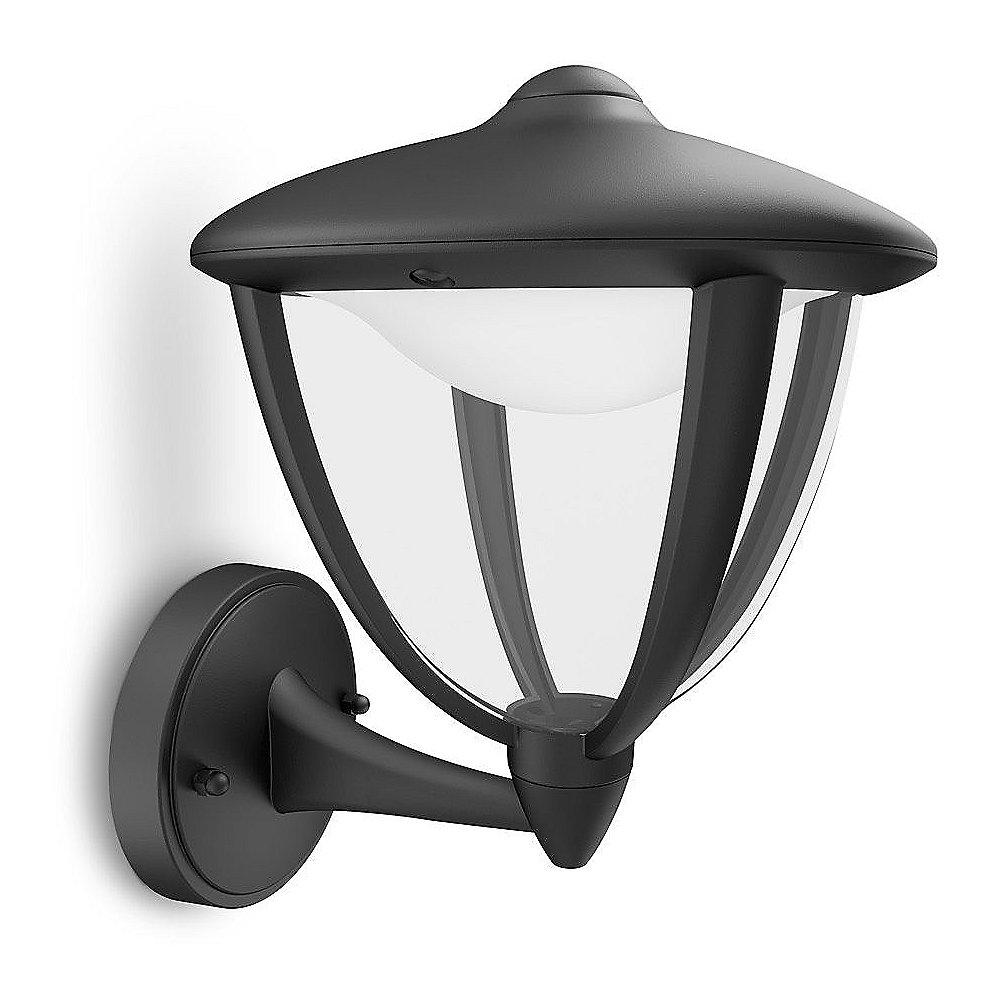 Philips myGarden Robin LED-Außenwandleuchte schwarz