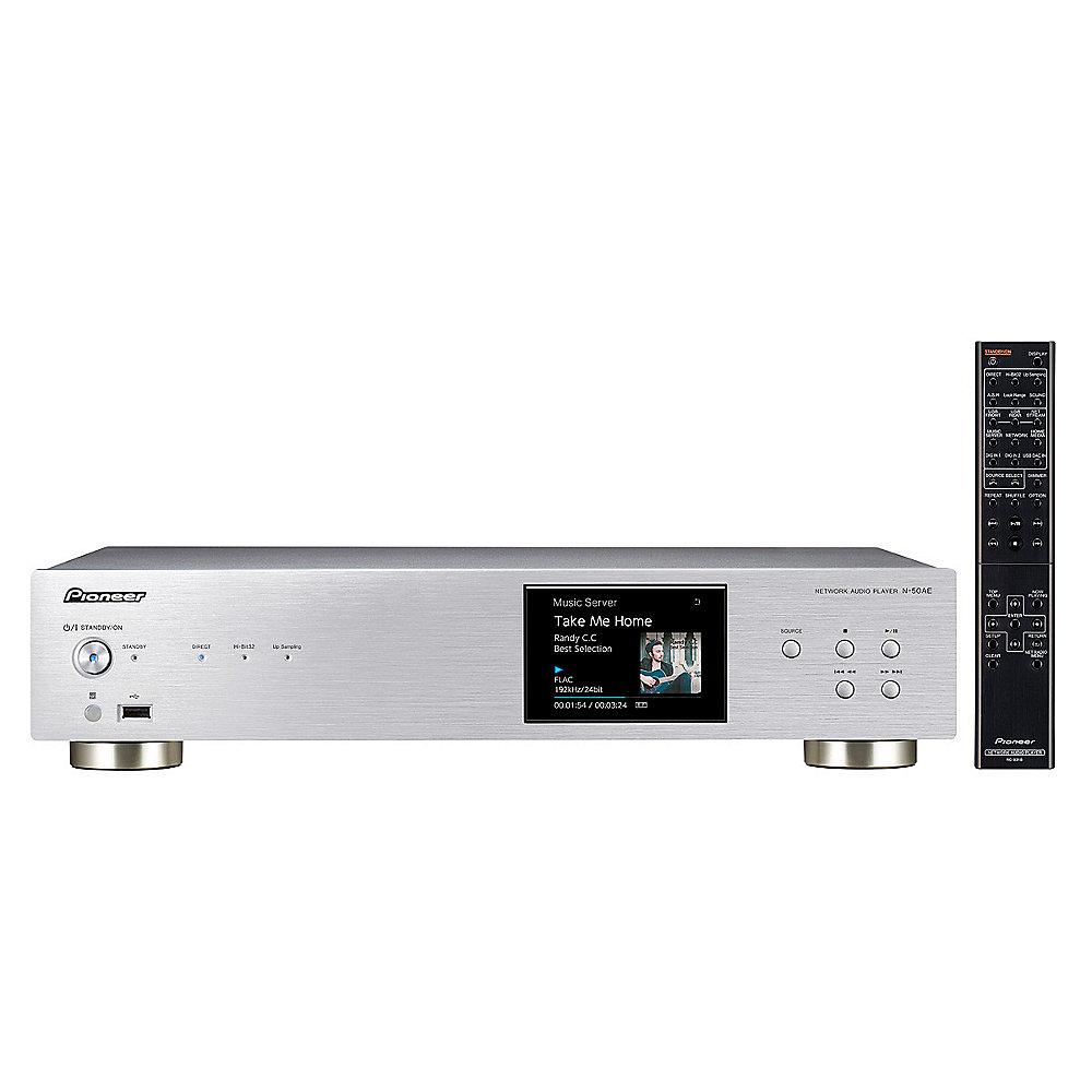 Pioneer N-50AE Pure Audio Netzwerk-Player HiRes SPDIF Multiroom silber