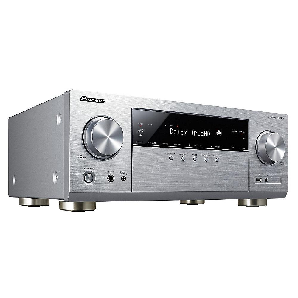 Pioneer VSX-832-S 5.1 AV-Receiver 4K Airplay Bluetooth WiFi HDMI silber