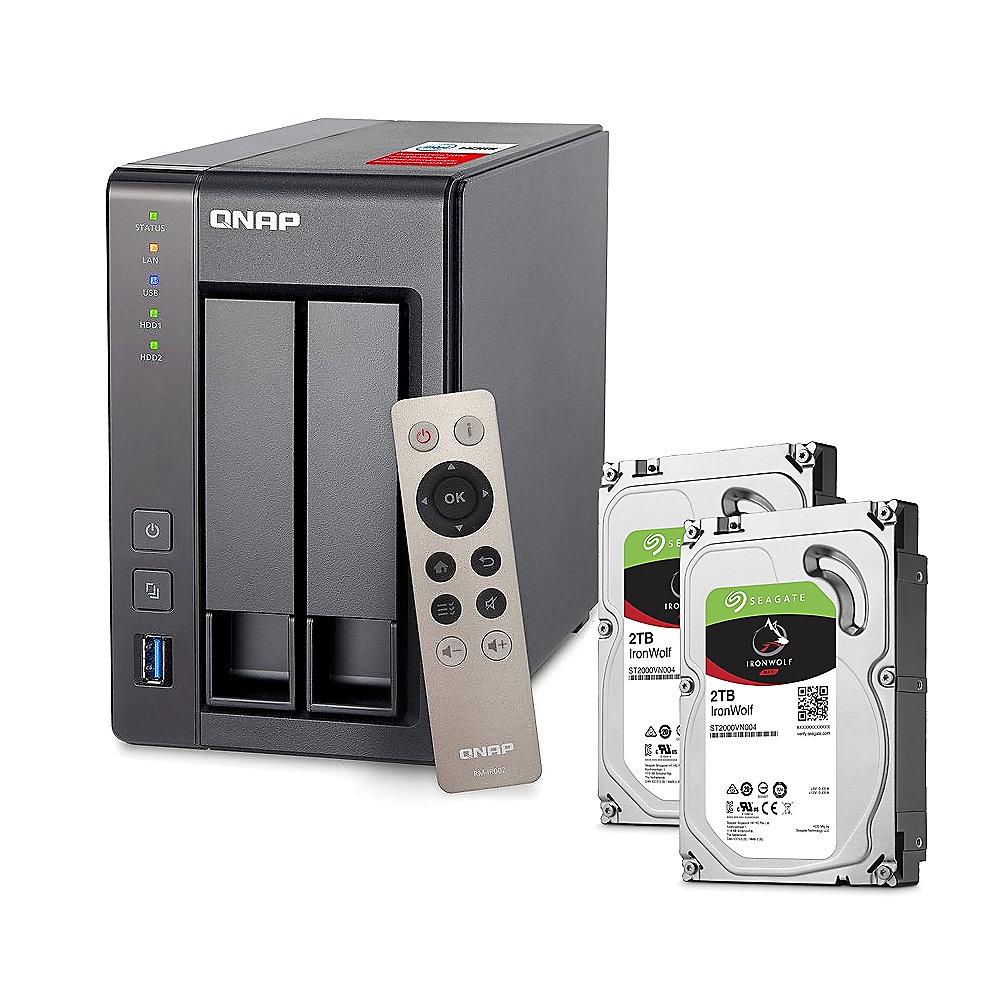 QNAP TS-251 -2G NAS System 2-Bay 4TB inkl. 2x 2TB Seagate ST2000VN004