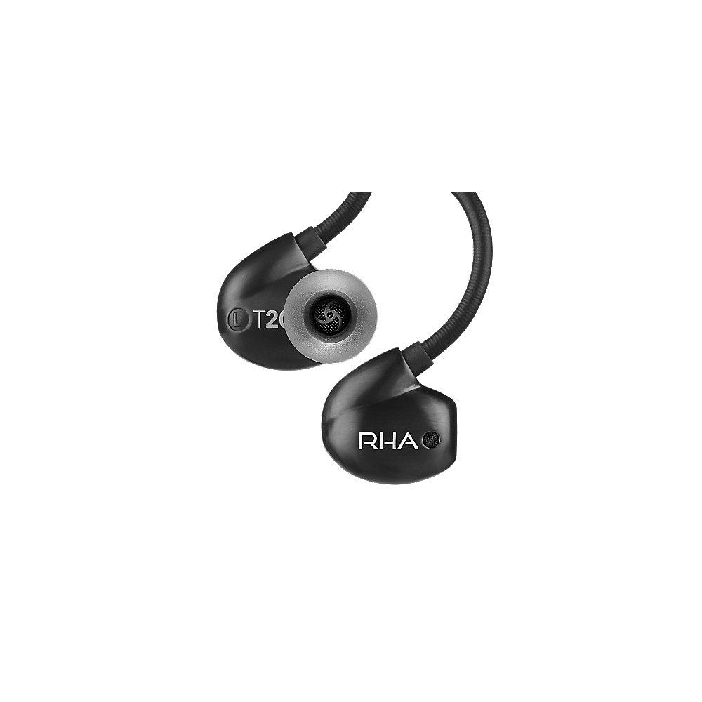 RHA T20i High-Fidelity In-Ear-Kopfhörer DualCoil-Treiber und IOS-Fernb.,schwarz, RHA, T20i, High-Fidelity, In-Ear-Kopfhörer, DualCoil-Treiber, IOS-Fernb.,schwarz