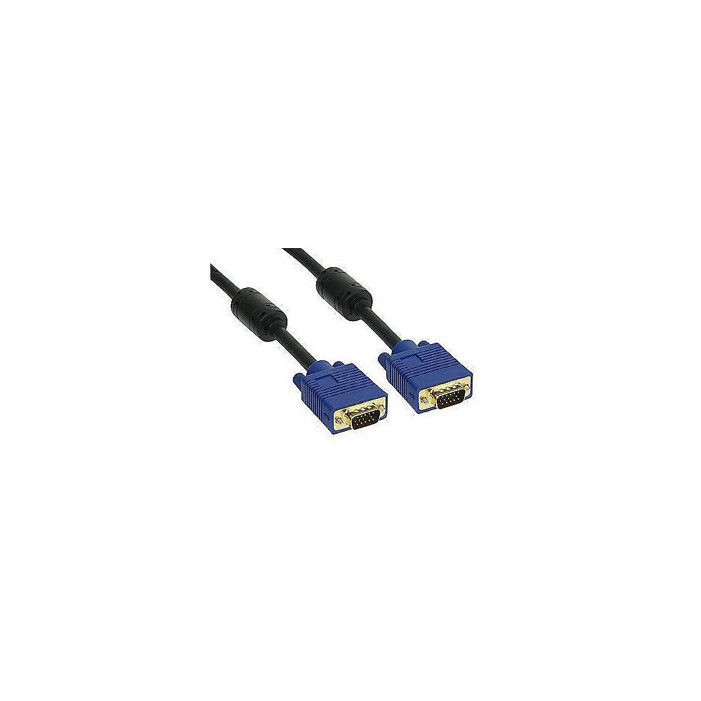 S-VGA Kabel Premium Monitorkabel 15pol HD St/St 10m Schwarz