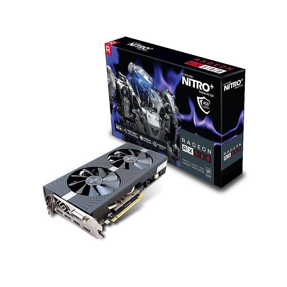 Sapphire AMD Radeon RX 580 Nitro  OC 4GB Grafikkarte 2xHDMI/2xDP/DVI-D