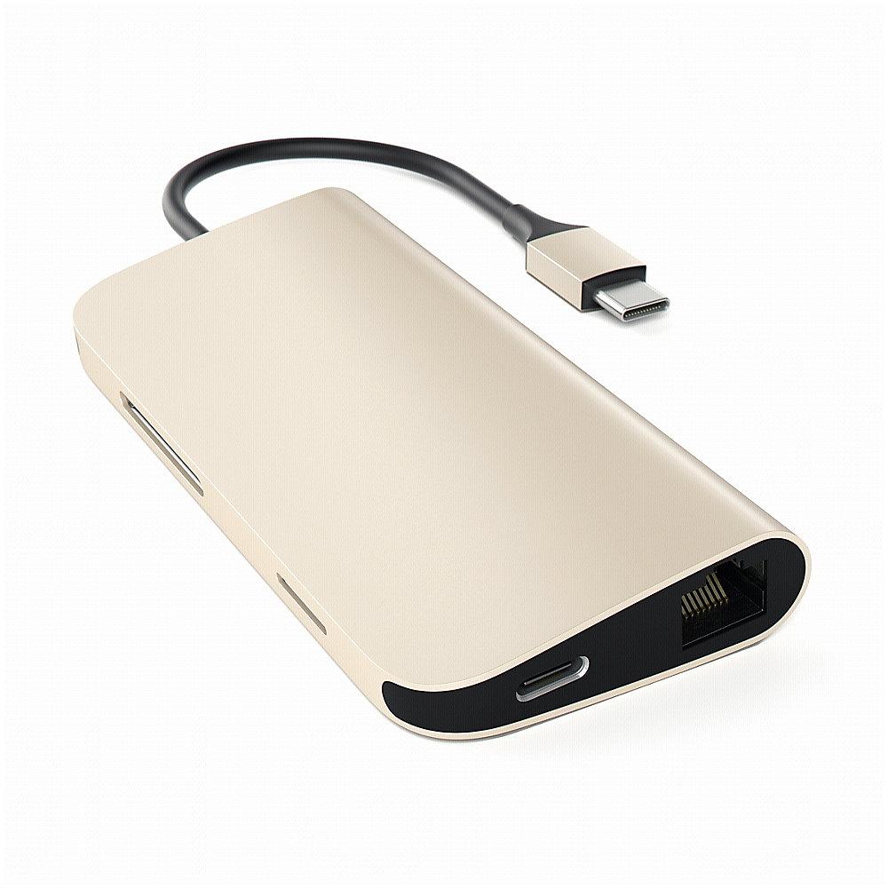 Satechi USB-C Hub Multi-Port Adapter 4K gold, Satechi, USB-C, Hub, Multi-Port, Adapter, 4K, gold