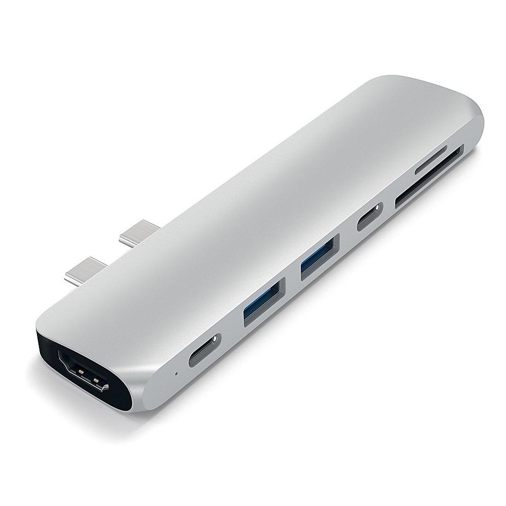 Satechi USB-C Pro Hub Multi-Port Adapter 4K HDMI silber, Satechi, USB-C, Pro, Hub, Multi-Port, Adapter, 4K, HDMI, silber