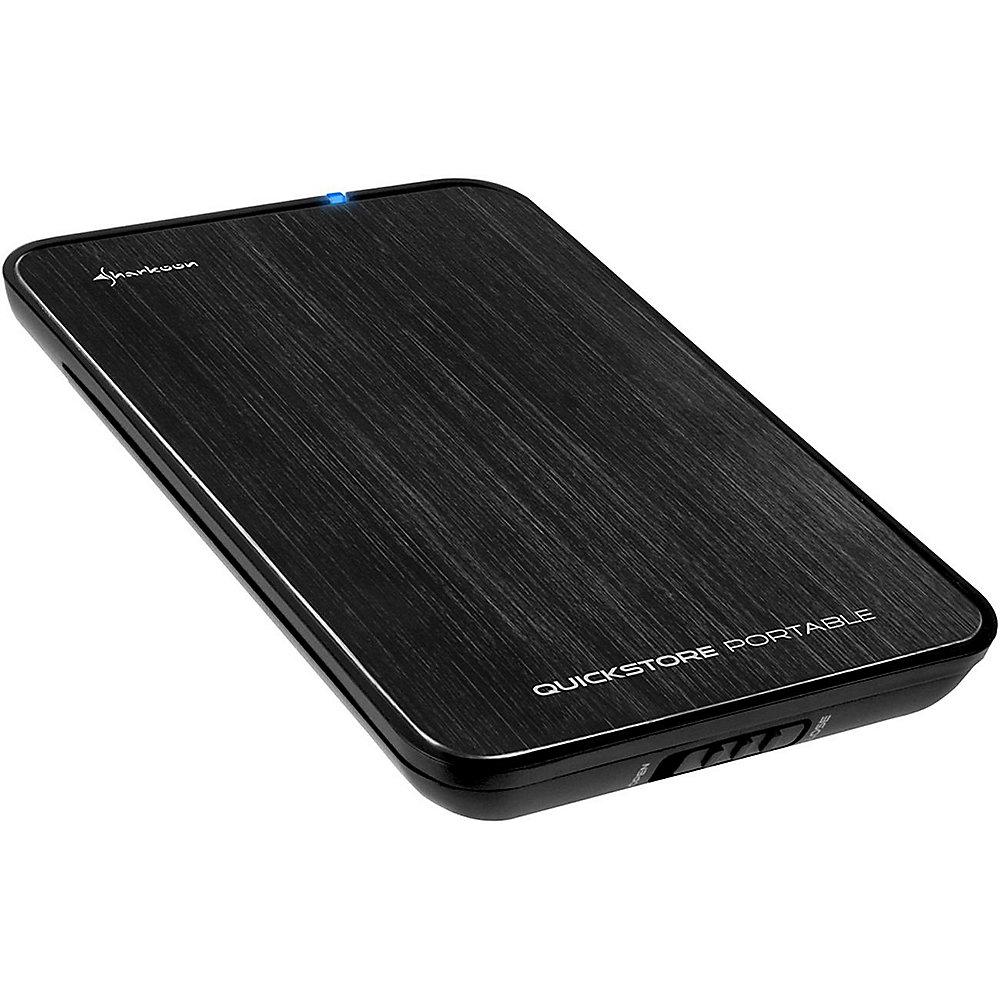 Sharkoon Quickstore Portable USB3.0, 2.5 Zoll Festplattengehäuse schwarz