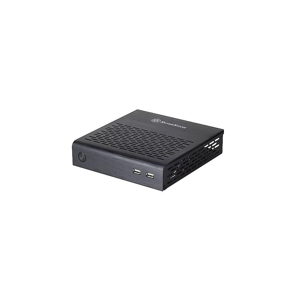 SilverStone Petit SST-PT13B Thin Mini-ITX Gehäuse schwarz