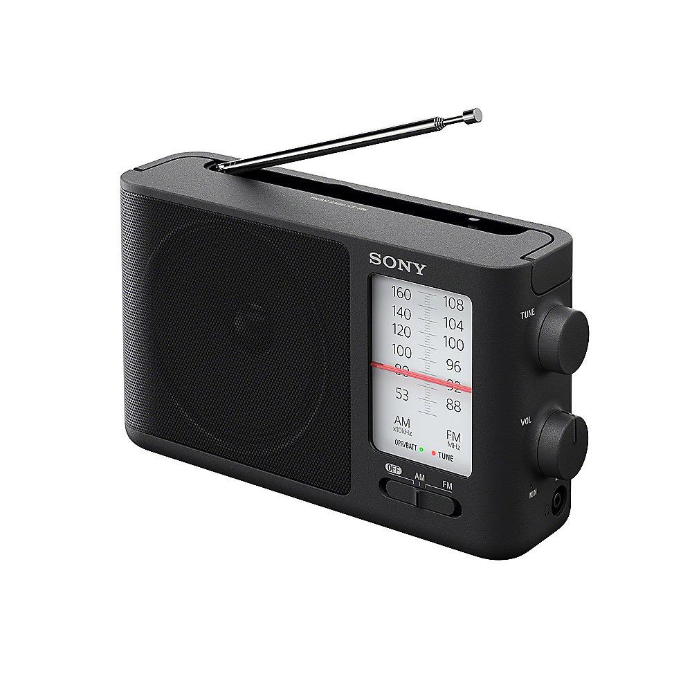 Sony ICF-506 analoges MW/UKW-Radio Schwarz