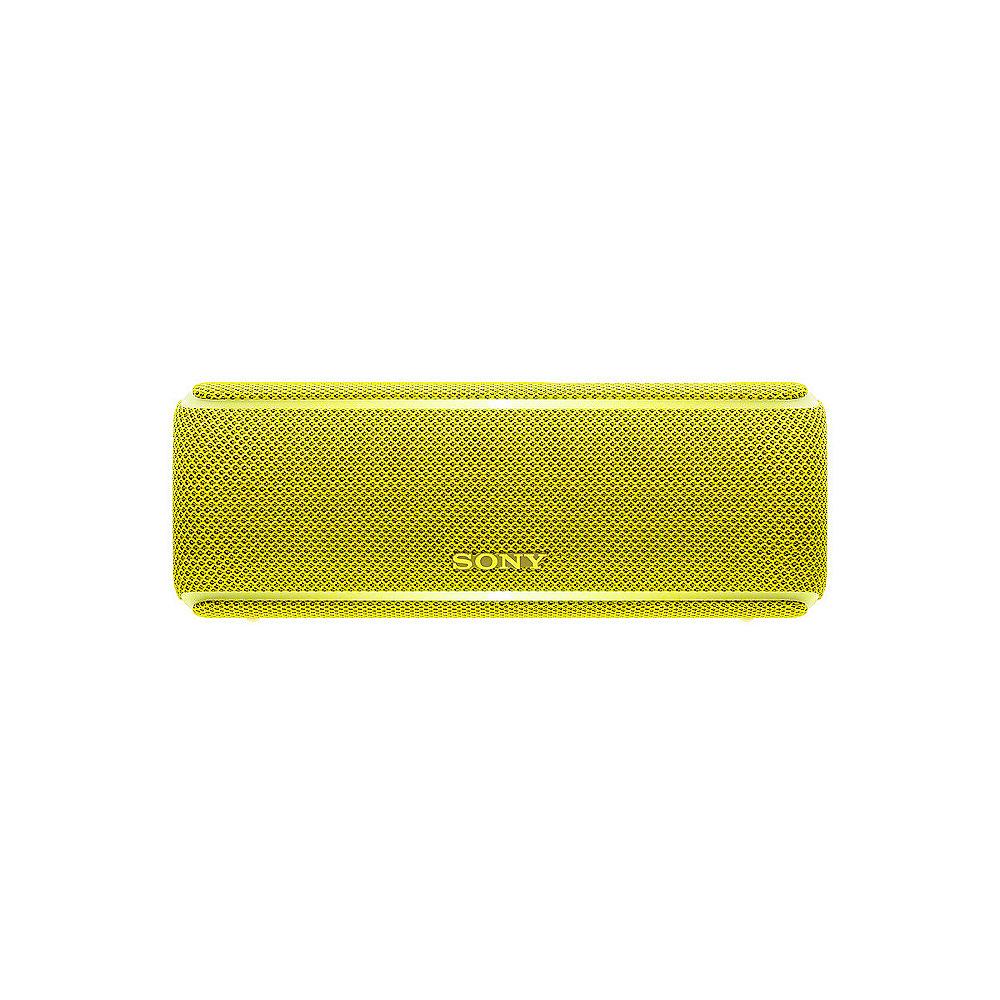 Sony SRS-XB21 tragbarer Lautsprecher (wasserabweisend, NFC, Bluetooth) gelb
