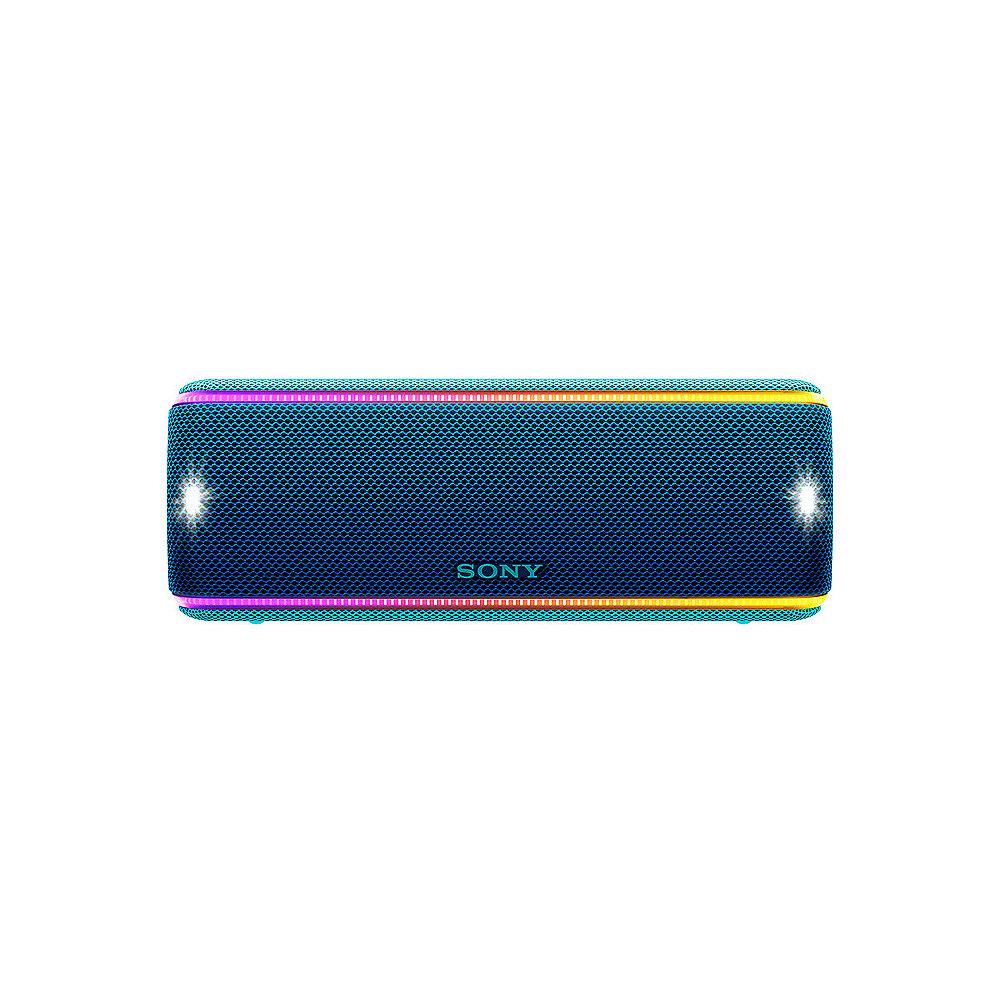 Sony SRS-XB31 tragbarer Lautsprecher wasserabweisend, NFC, Bluetooth LED blau, Sony, SRS-XB31, tragbarer, Lautsprecher, wasserabweisend, NFC, Bluetooth, LED, blau