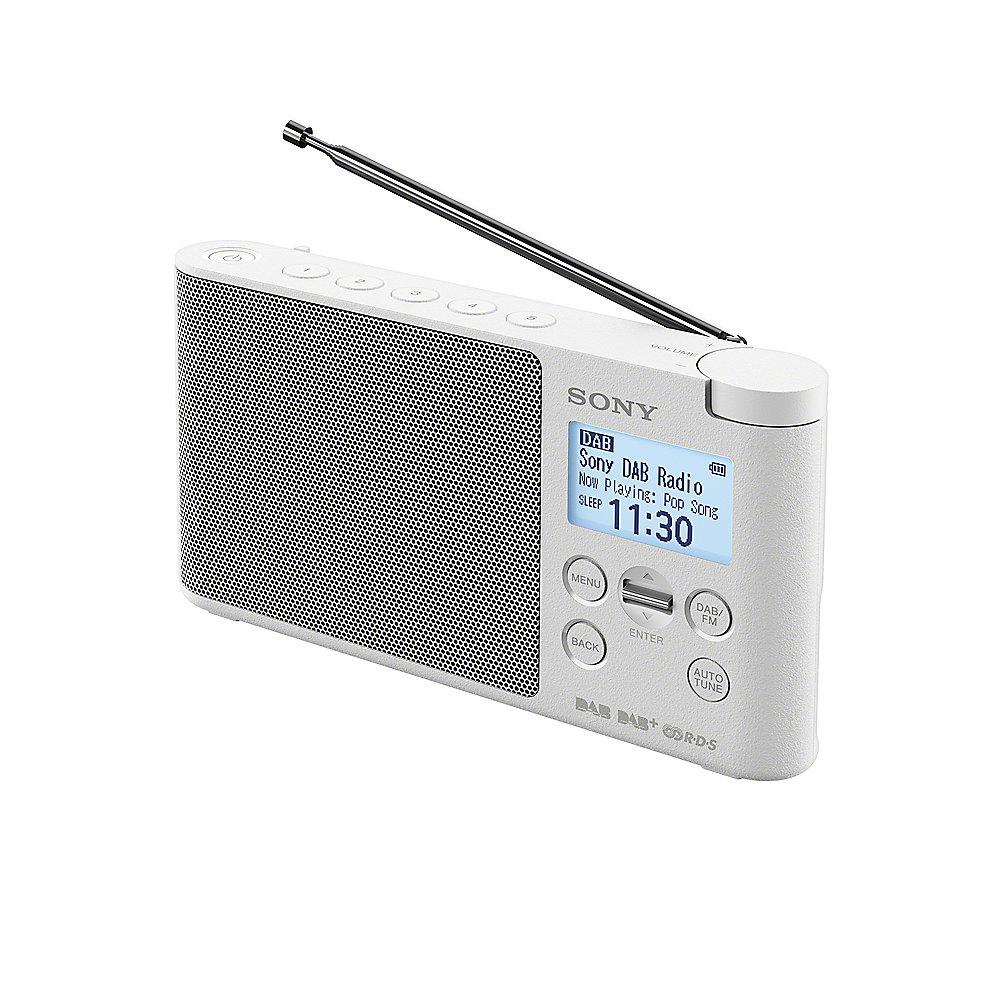 Sony XDR-S41DBPR Digitalradio DAB /UKW weiß, Timer, Weckfunktion