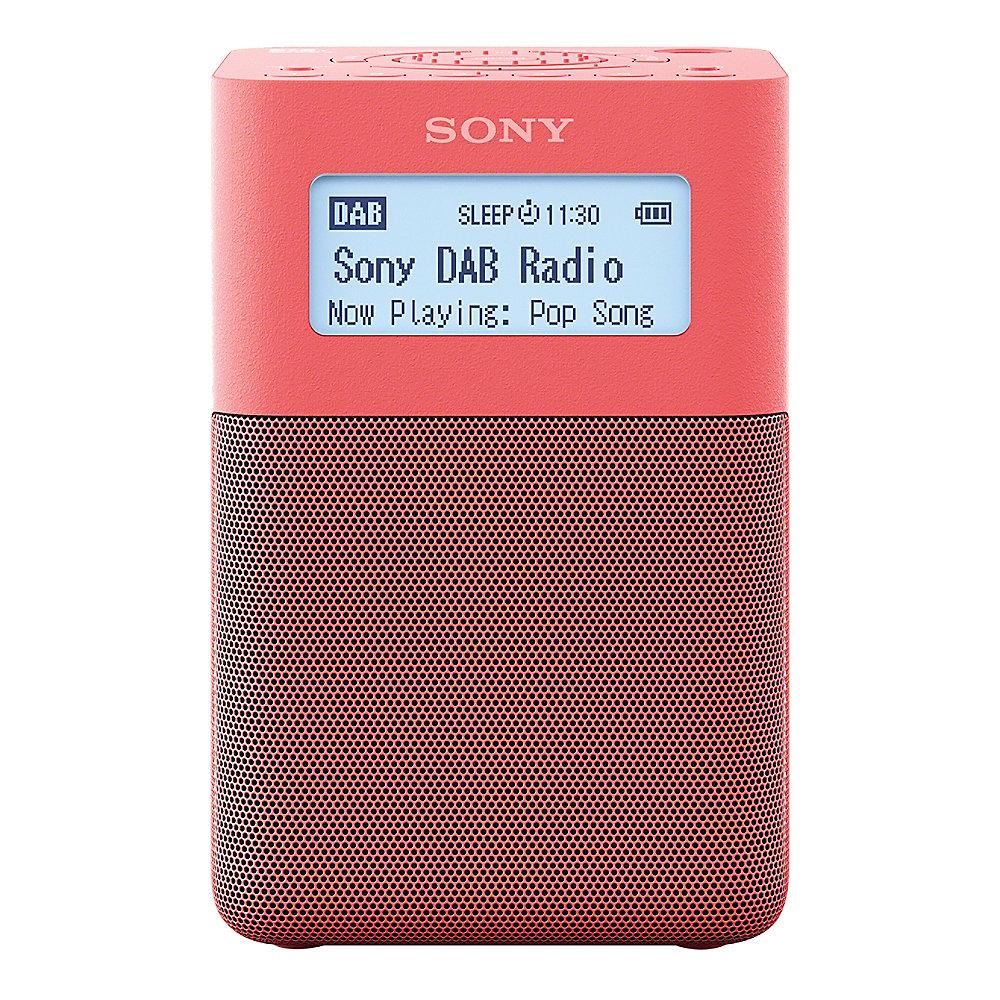 Sony XDR-V20DP Digitalradio DAB /FM integrierter Akku pink