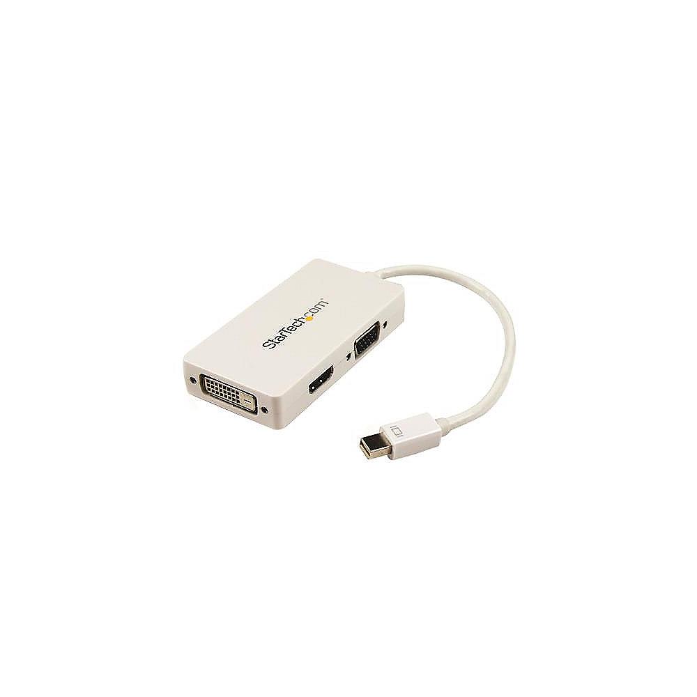 Startech 3-in1 Mini DisplayPort Adapter zu HDMI/DVI/VGA weiß, Startech, 3-in1, Mini, DisplayPort, Adapter, HDMI/DVI/VGA, weiß