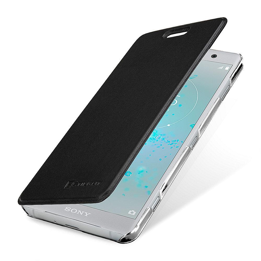 StilGut Book Type mit NFC/RFID Blocker für Sony Xperia XZ2 Compact schwarz/Trans