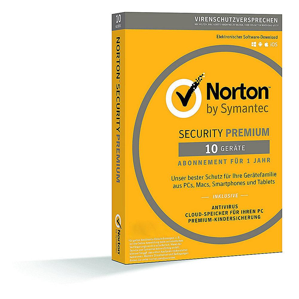 Symantec Norton Security 3.0 10Geräte Premium 1Jahr CardCase