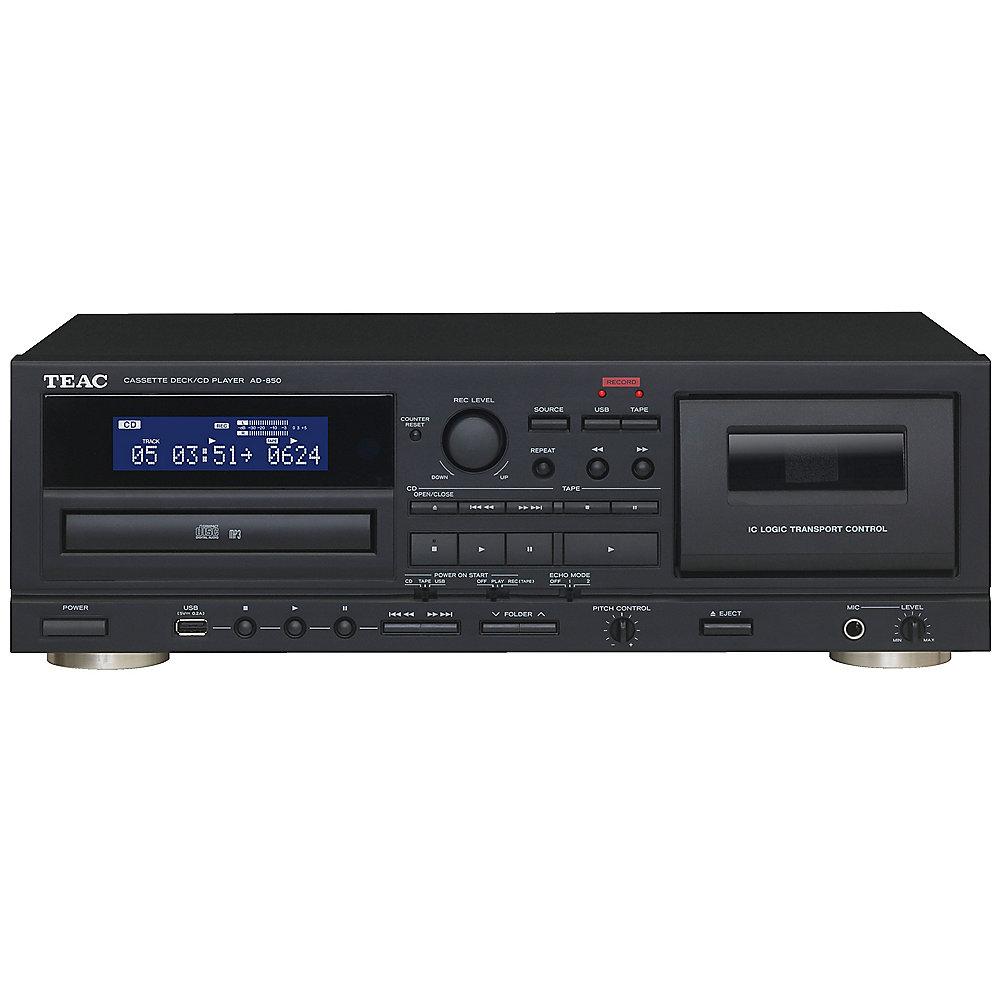 TEAC AD-850 Kassette /CD-Player System mit USB-Recording schwarz, TEAC, AD-850, Kassette, /CD-Player, System, USB-Recording, schwarz