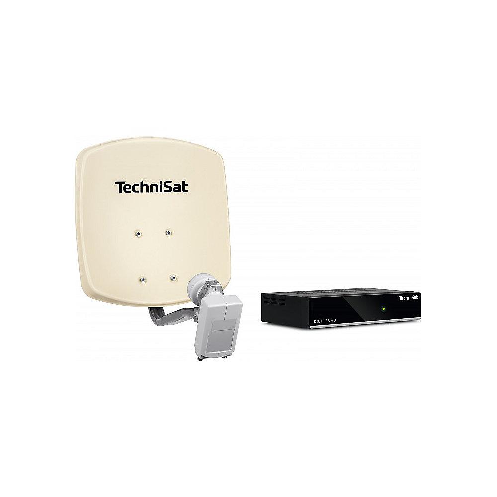 TechniSat DigiDish 33 beige Komplettanlage (Twin) inkl. DIGIT S3 HD, 10 m Kabel