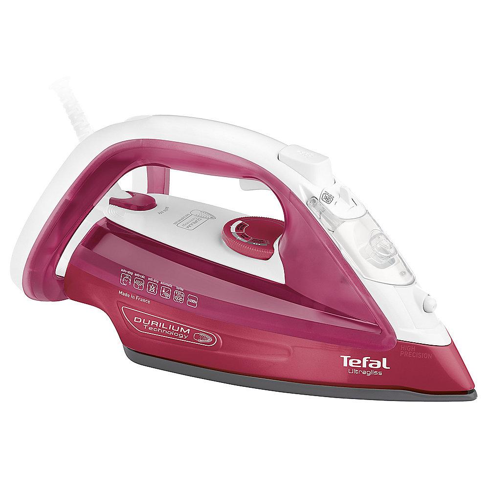 Tefal FV 4920 Ultragliss Dampfbügeleisen weiss/rot