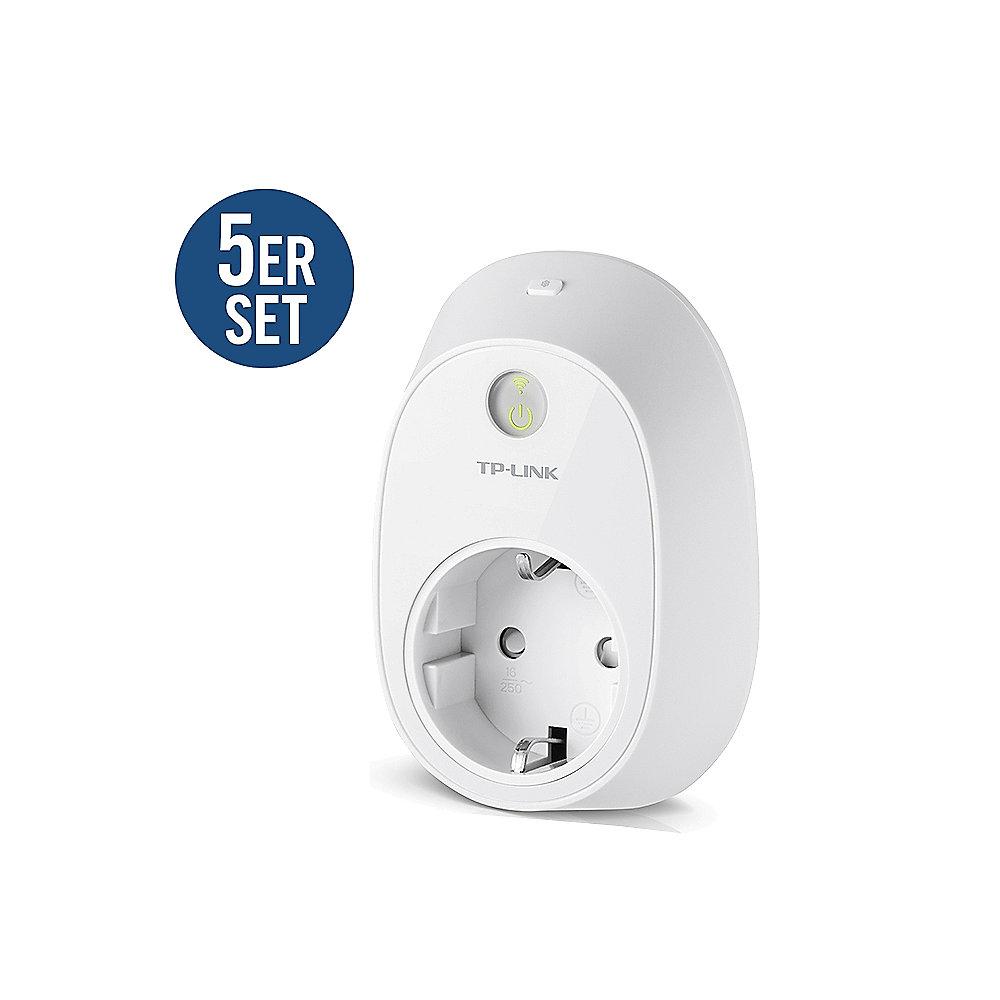 TP-LINK 5er Set HS110 WLAN Schaltsteckdose mit Verbrauchsanzeige weiß