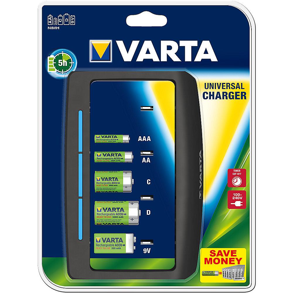 VARTA Easy Universal Charger für NiMH Akkus AA, AAA, C, D und 9V Blister