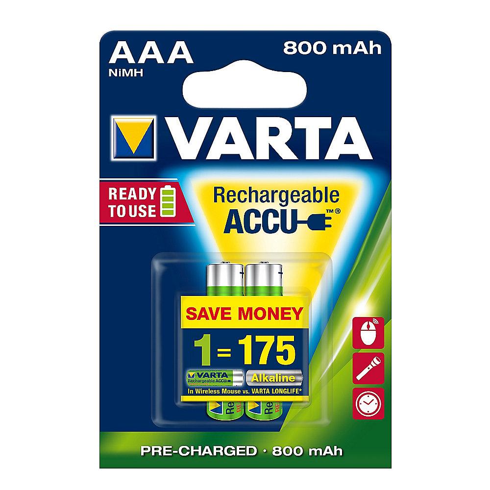 VARTA Ready2Use Akku Micro AAA HR3 2er Blister (800 mAh)