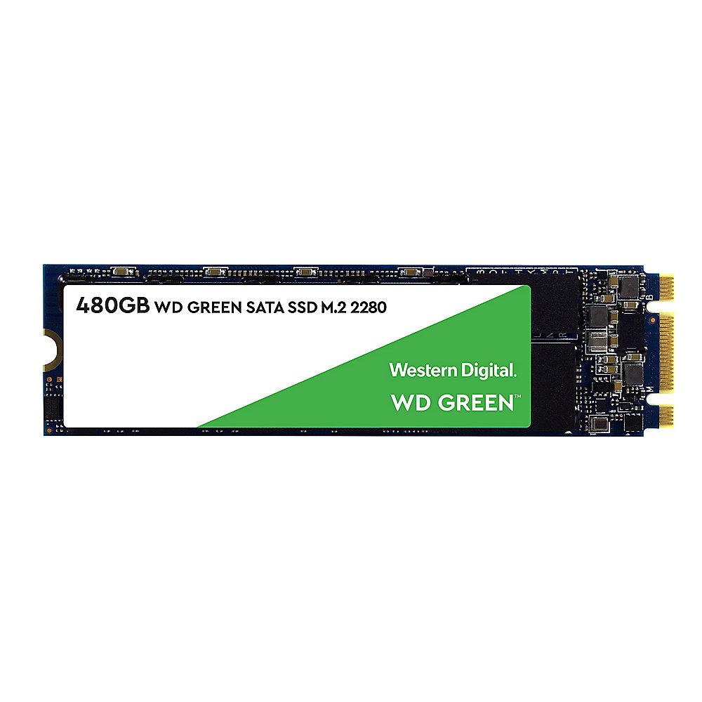 WD Green 2D NAND TLC SATA-SSD 480GB 6GB/s M.2 2280, WD, Green, 2D, NAND, TLC, SATA-SSD, 480GB, 6GB/s, M.2, 2280