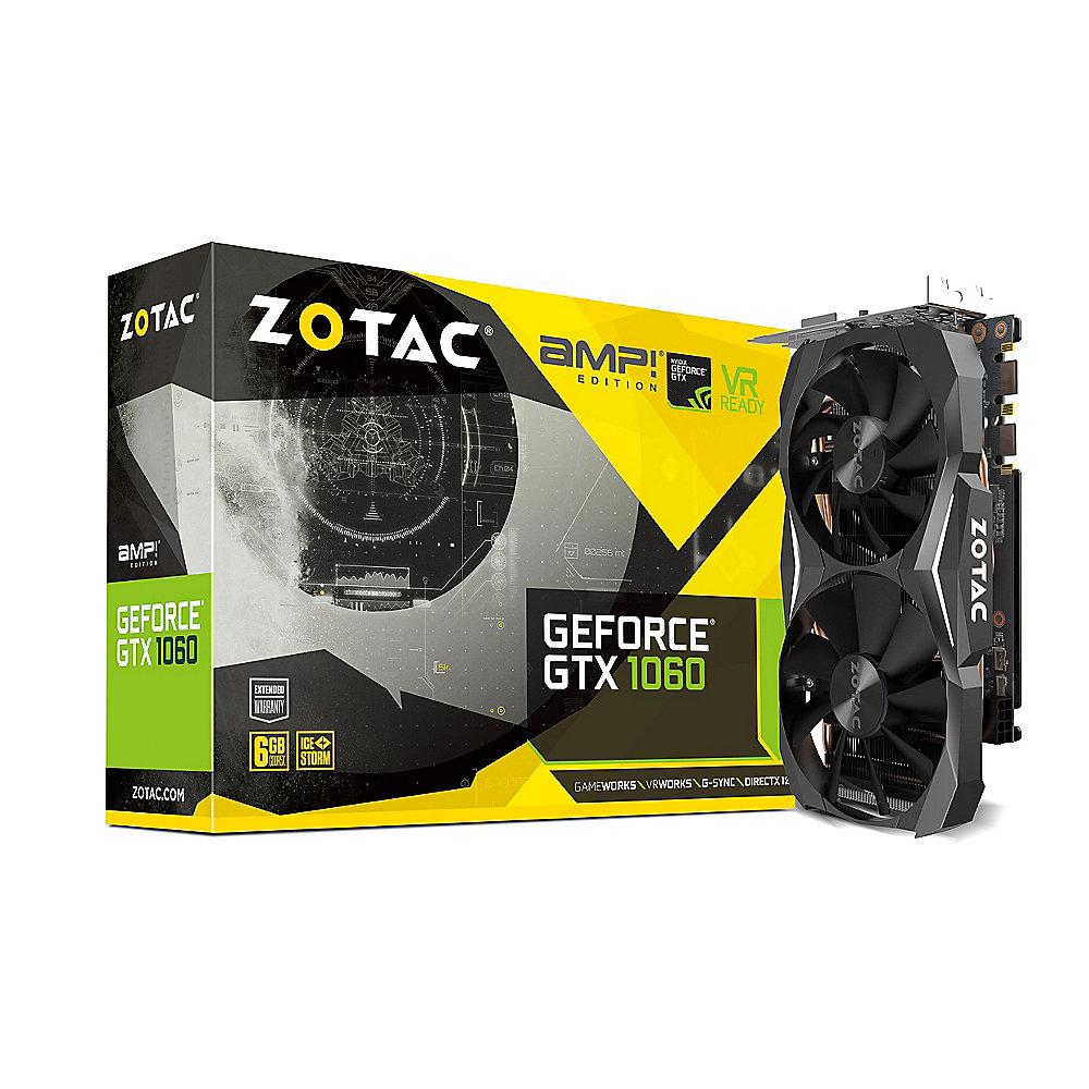 Zotac GeForce GTX 1060 AMP! Edition 6GB GDDR5X Grafikkarte DVI/HDMI/3xDP