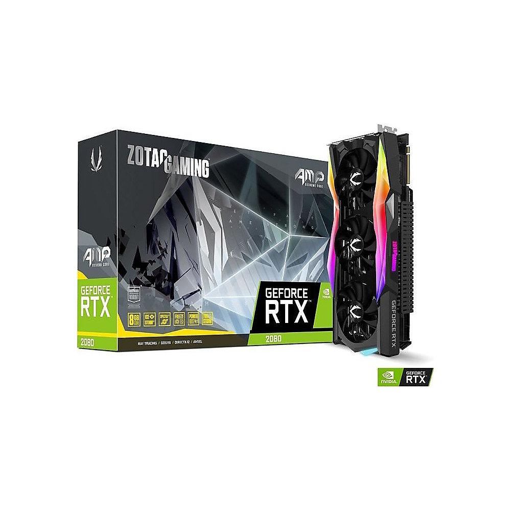 Zotac GeForce RTX 2080 AMP! Extreme Core 8 GB GDDR6 Grafikkarte 3xDP/HDMI/USB-C