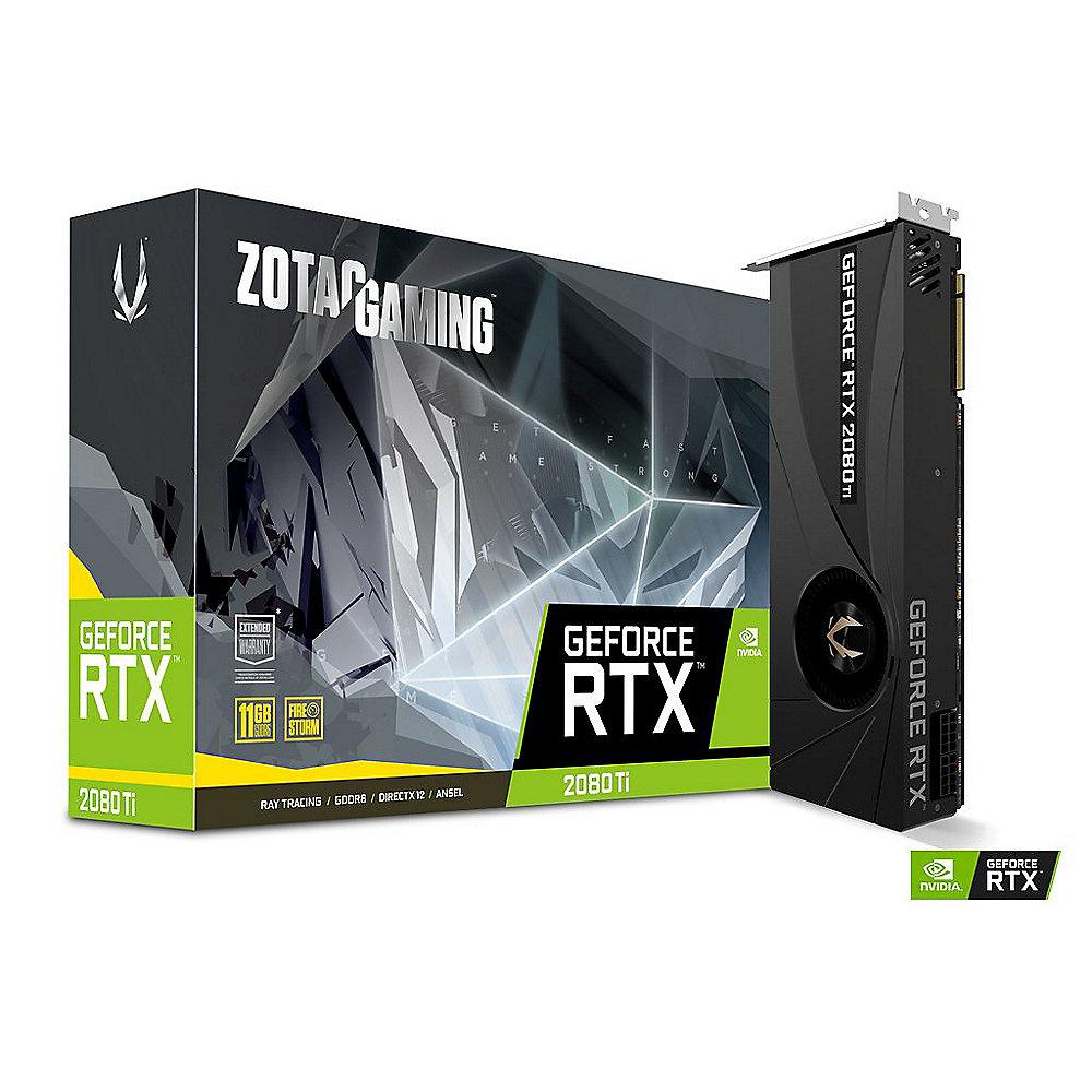 Zotac GeForce RTX 2080Ti Blower 11 GB GDDR6 Grafikkarte 3xDP/HDMI/USB-C