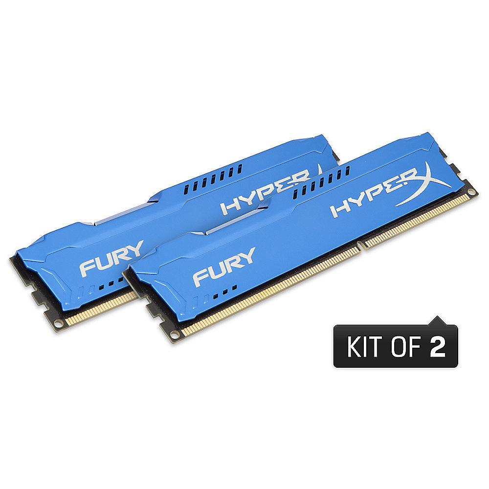8GB (2x4GB) HyperX Fury blau DDR3-1600 CL10 RAM Kit