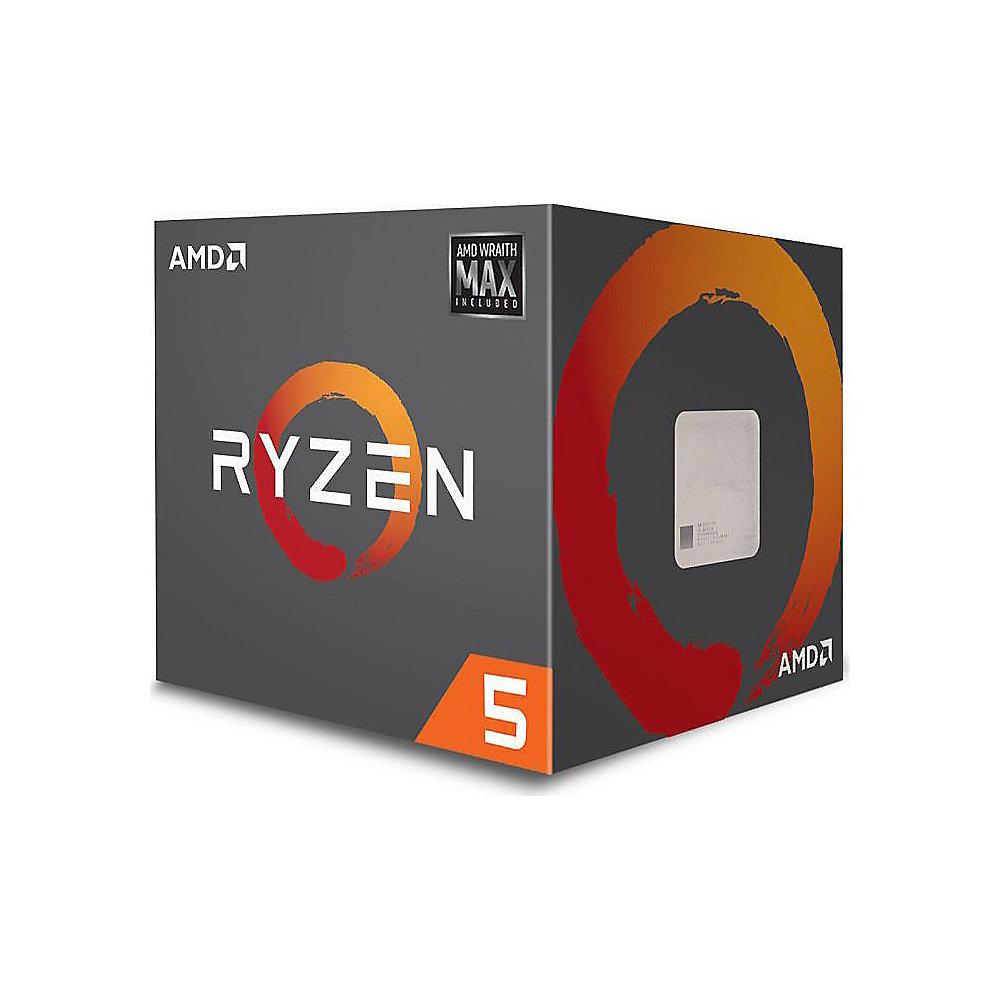 AMD Ryzen R5 2600X MAX (6x 3,6GHz) 19MB Sockel AM4 CPU Boxed (Wraith Max Kühler), AMD, Ryzen, R5, 2600X, MAX, 6x, 3,6GHz, 19MB, Sockel, AM4, CPU, Boxed, Wraith, Max, Kühler,