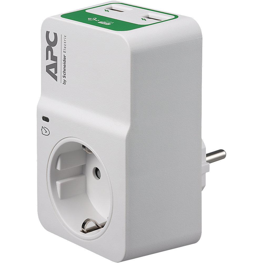 APC Essential SurgeArrest 1 Outlet 230V 2 Port USB Charger PM1WU2-GR