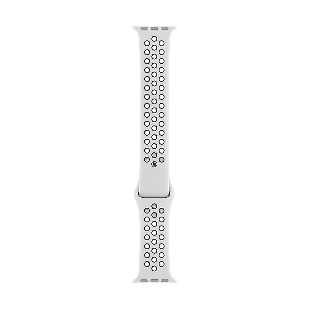 Apple Watch 44mm Nike Sportarmband PurePlatinum/Schwarz - S/M & M/L - MTMY2ZM/A