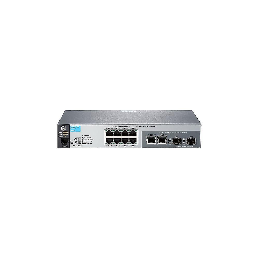 Aruba 2530-8G 8-Port Switch (8x Gigabit, 2x Kombi-Gigabit-SFP) verwaltet L2