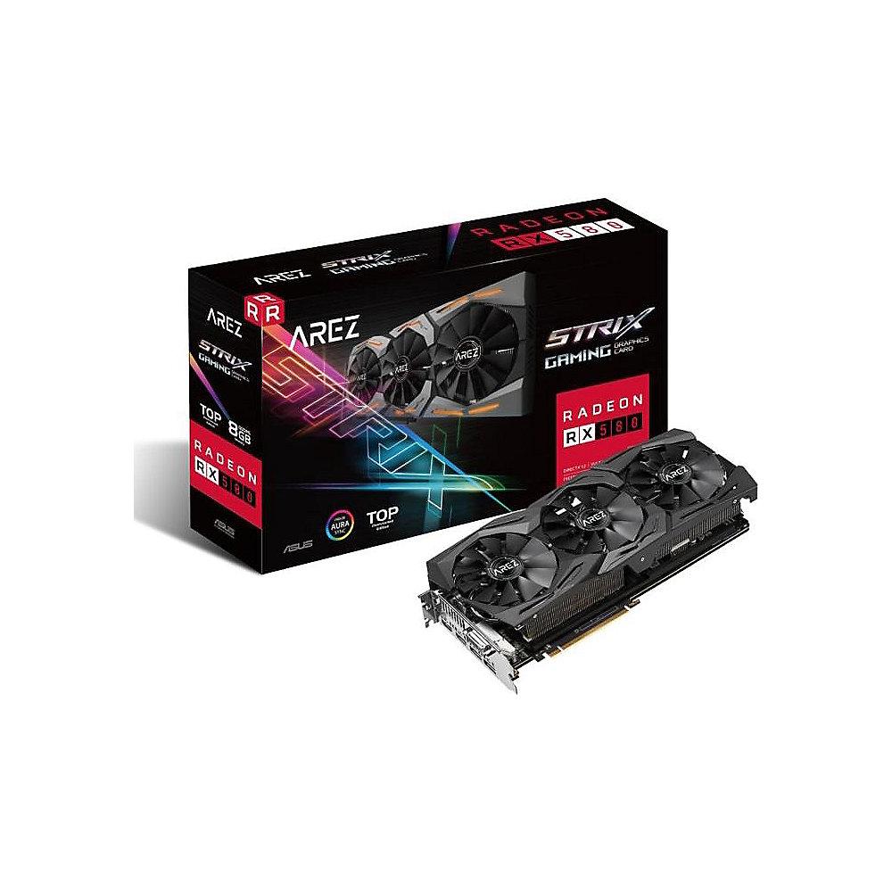 Asus AMD Radeon AREZ Strix RX 580 TOP OC Grafikkarte 8GB GDDR5 2x HDMI/2xDP/DVI